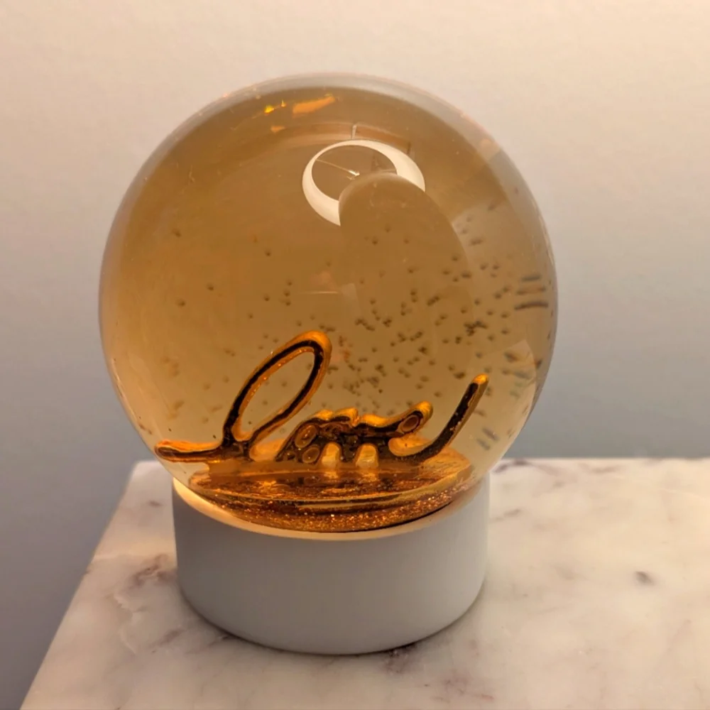 West Elm Love Snow Globe